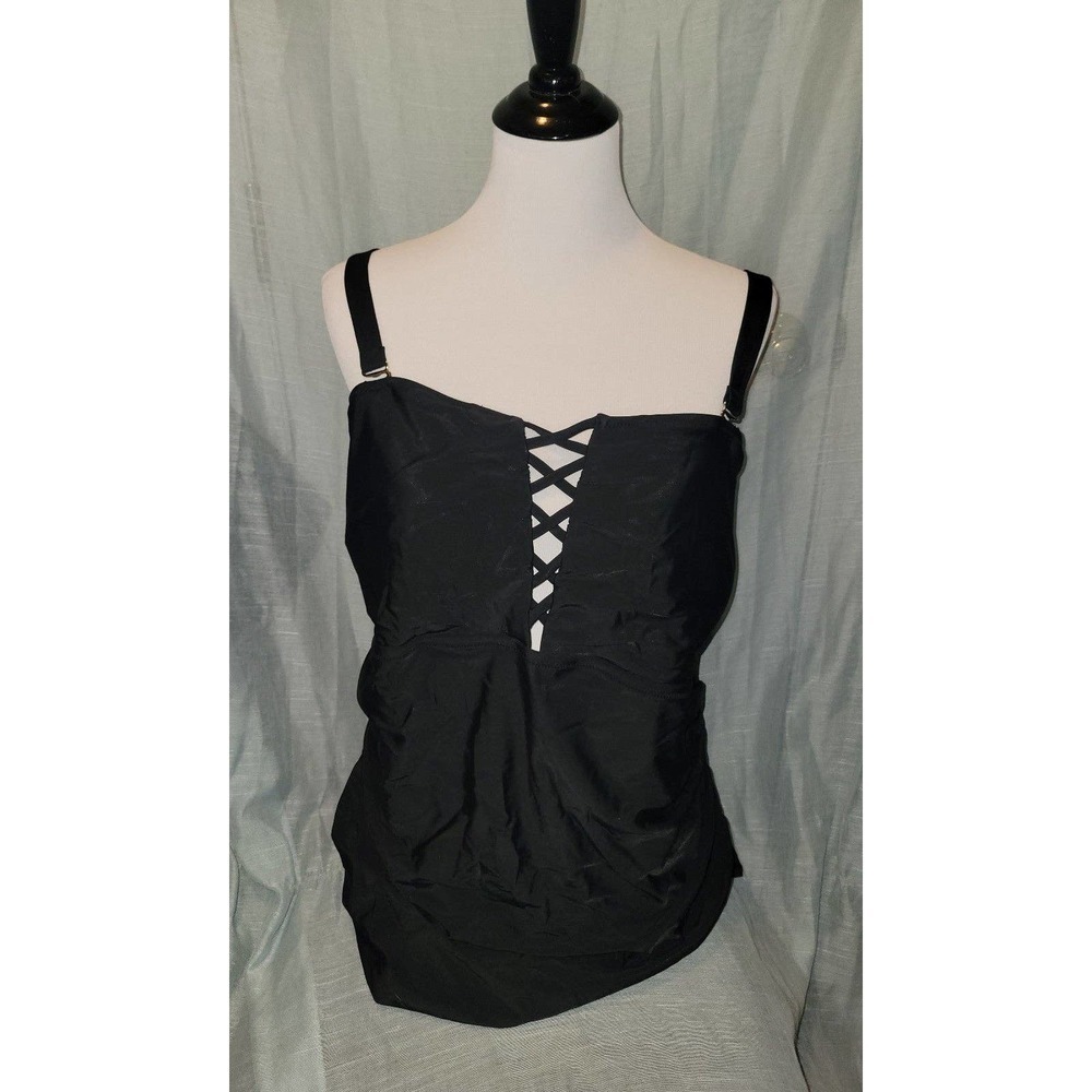 NWT One Piece Swimsuit 24w black